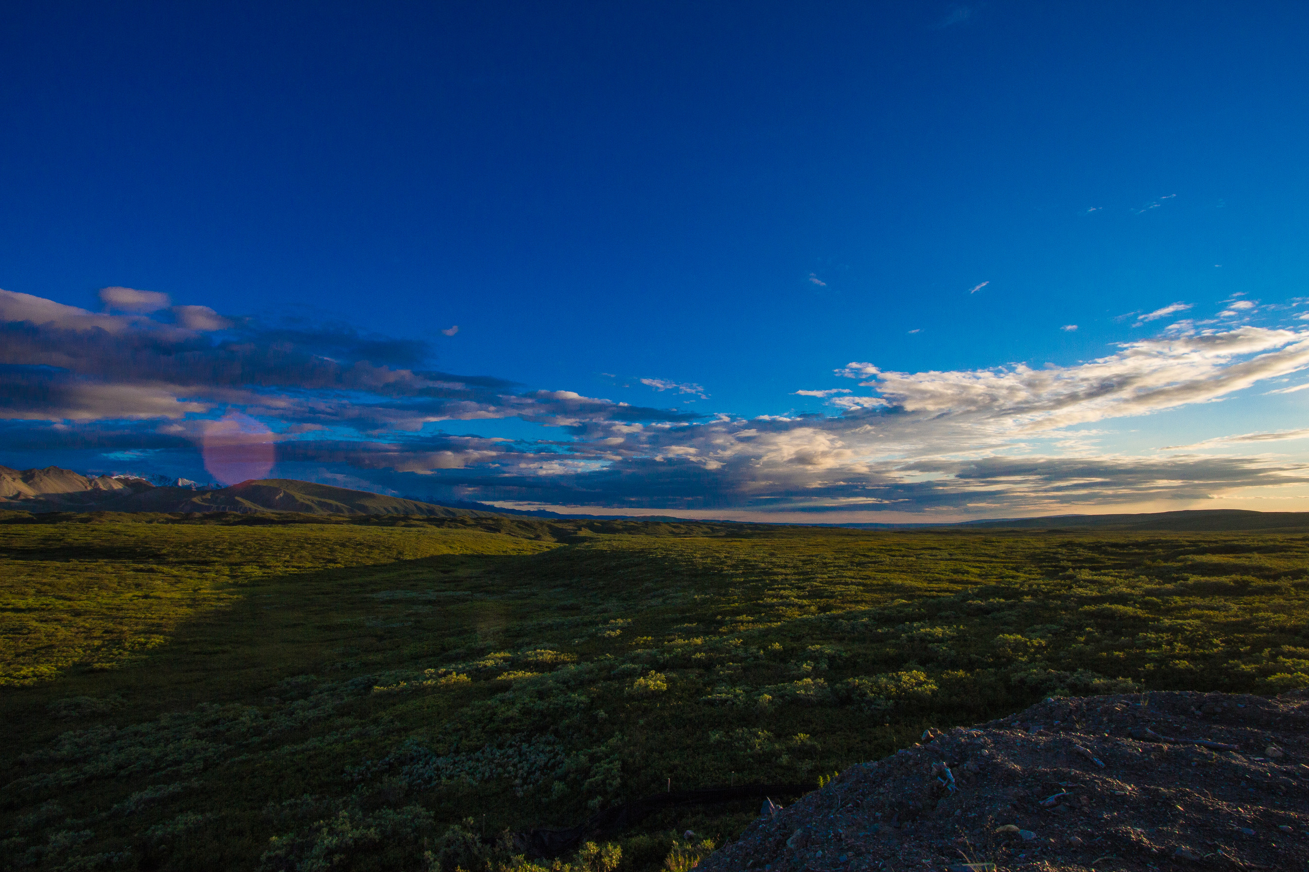 landscape of green rolling hills 
