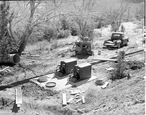 Pumping station at Mission 66 Visitor Center and Museum irrigation system.