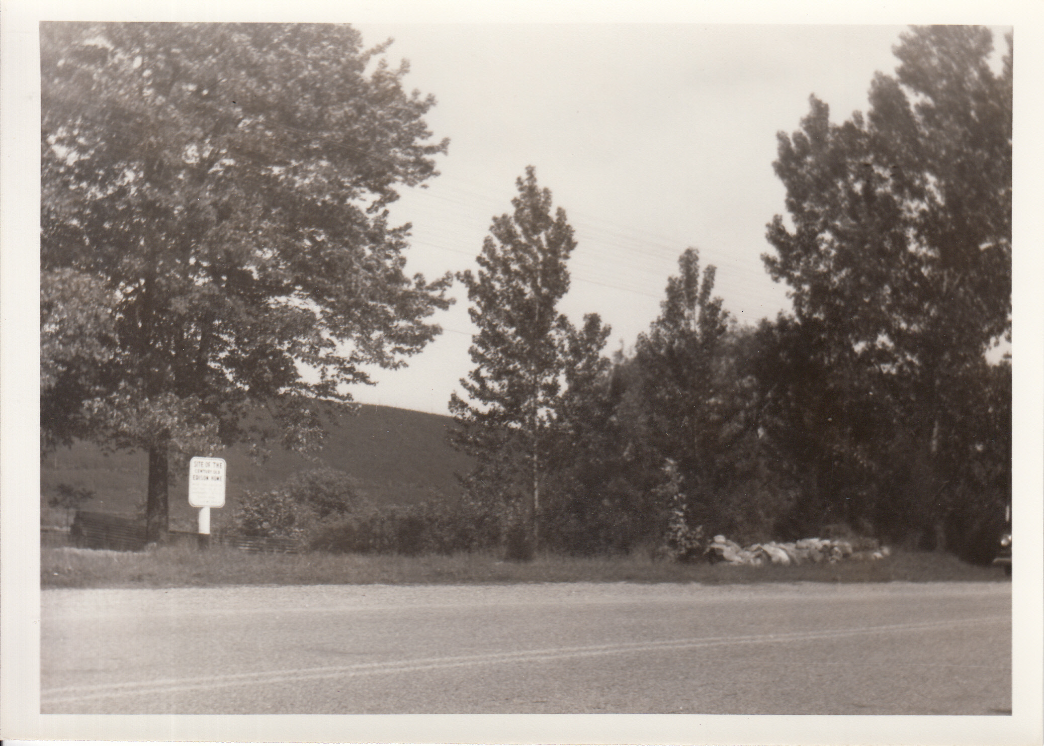 Sign marking the site of the "Century Old Edison Home" in Vienna, Ontario, Canada.