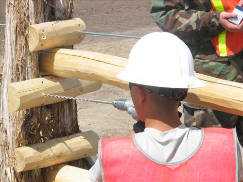 Buck and Rail Fence Construction, Aztec Ruins NM, 2013