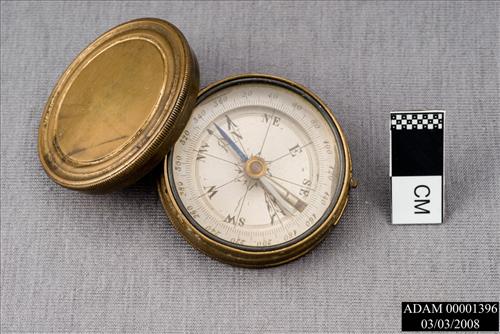 Compass in Metal Case from the Adams National Historical Park Collection