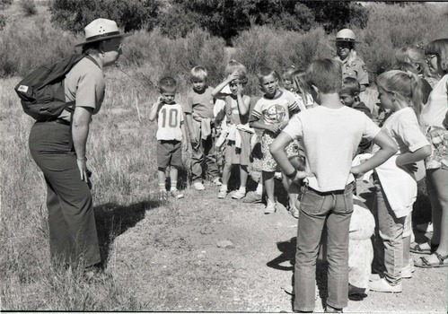 BW Photos of Junior Ranger Activities in Zion.