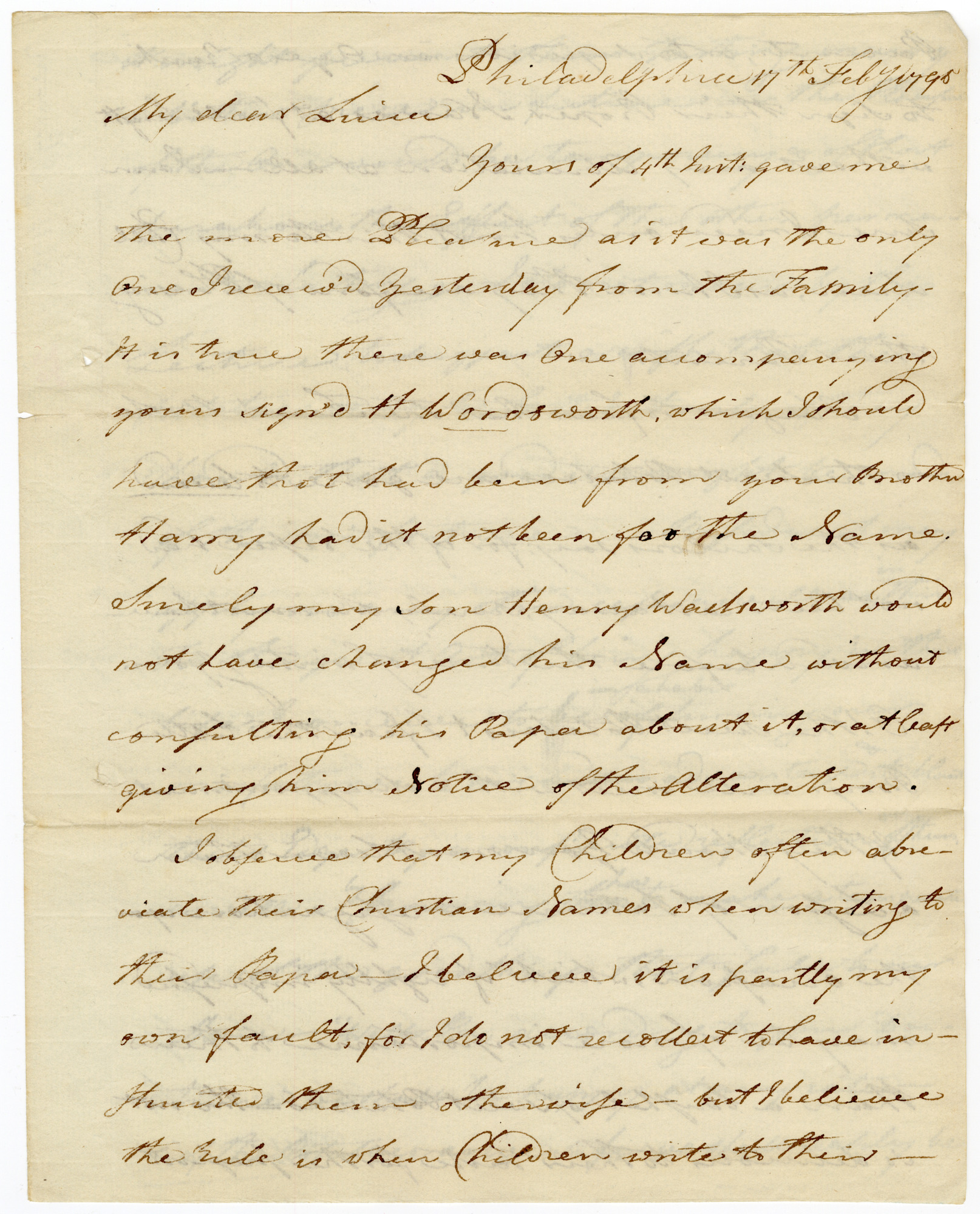 Manuscript letter