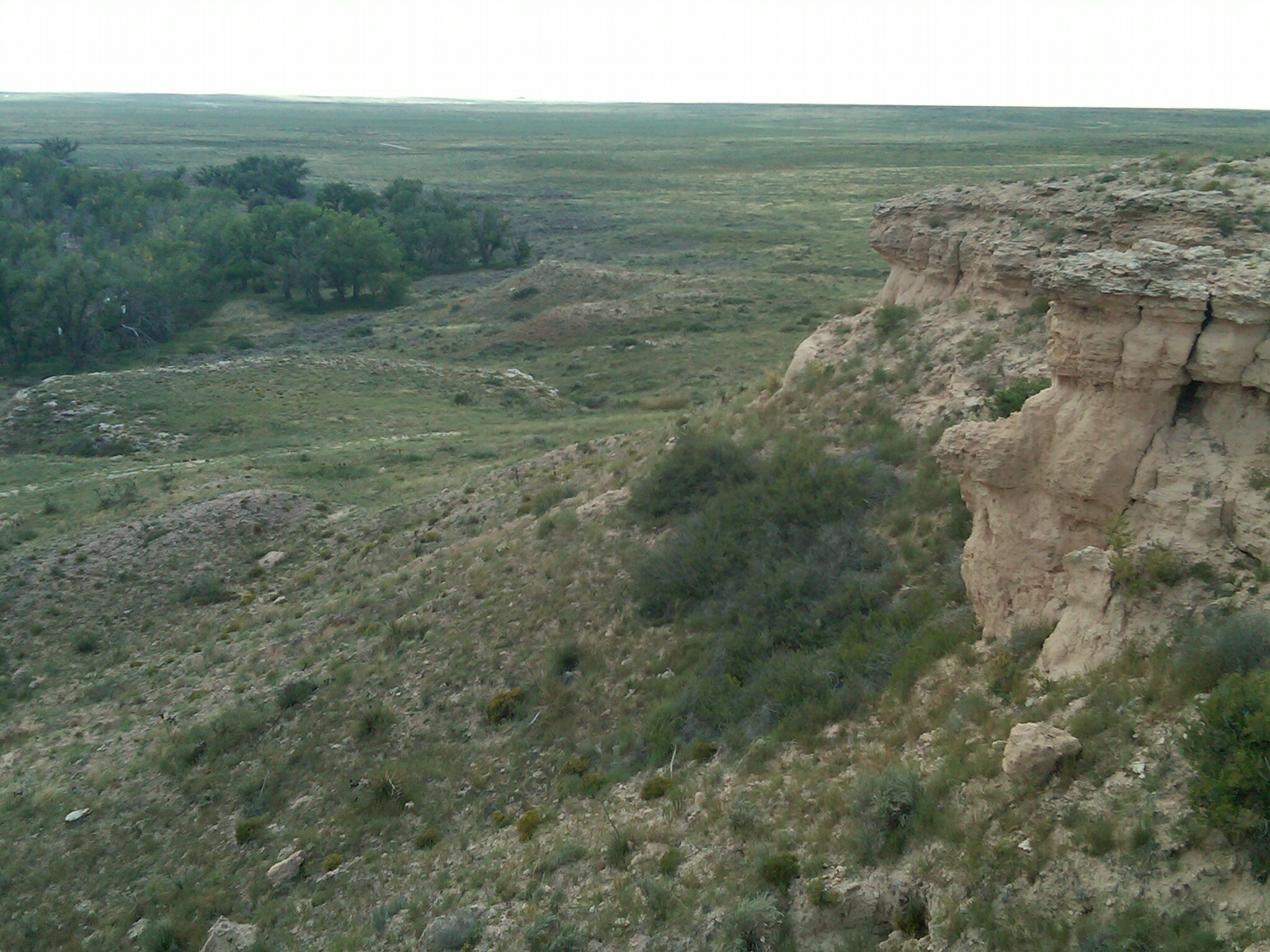 Rock bluffs overlooking the prairie at Cimarron National Grassland