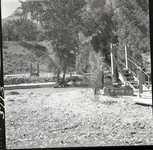 Rebuilding the bridge over Virgin River at Birch Creek.