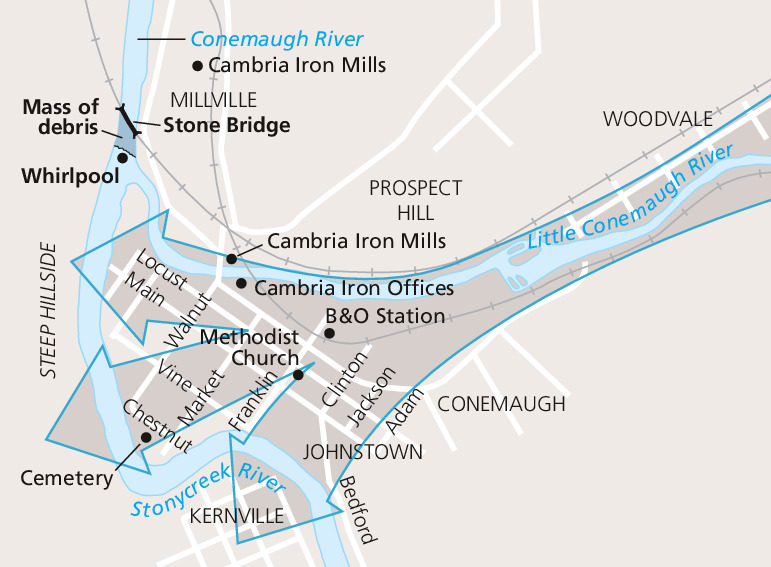 Johnstown Flood National Memorial Town Map