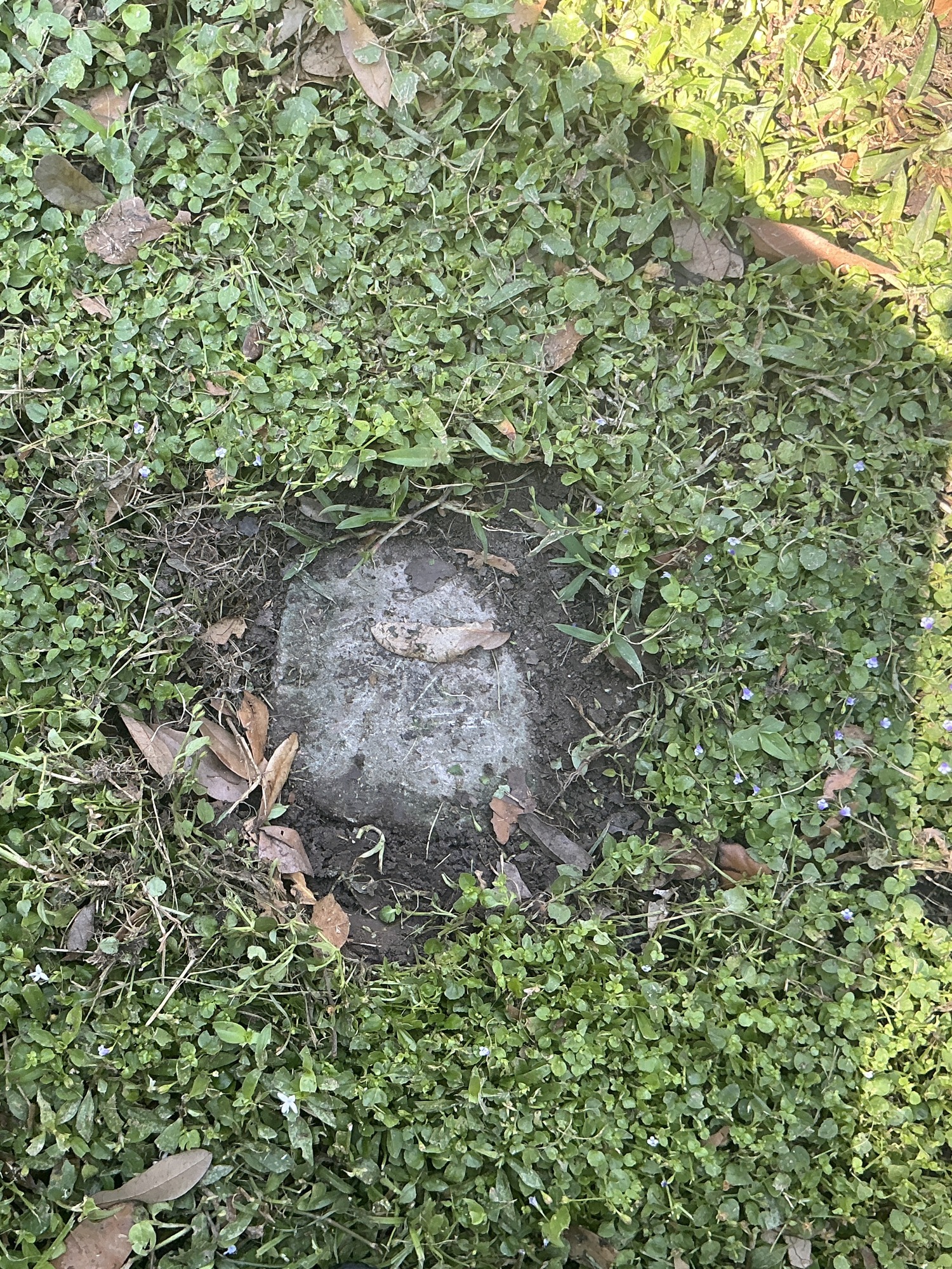 Top of flat marble marker