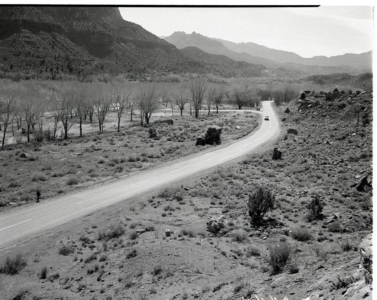 Park road at intersection of Oak Creek Road and main park road (State Route 9).