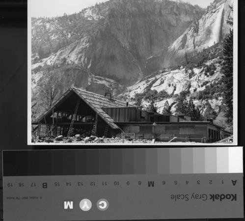 Degnan's Restaurand under construction. Mission 66 cooperative project.