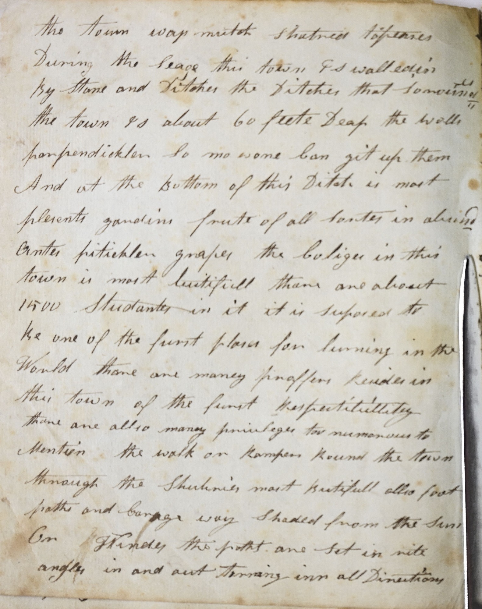 page of handwritten text