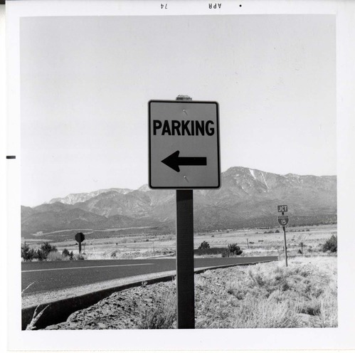 Parking' sign near Kolob Canyon.