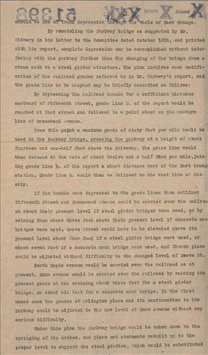51398.PB#001--Report to committee to East Orange council regarding elimination of grade crossings throughout the city [1906.02.19] 3 pages