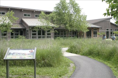 Summer theater campers walking