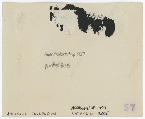 (Reverse) Not Pinnacles, Superintendent's Trip 1927