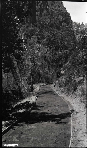 Narrows Trail construction, station 16-00, looking north.
