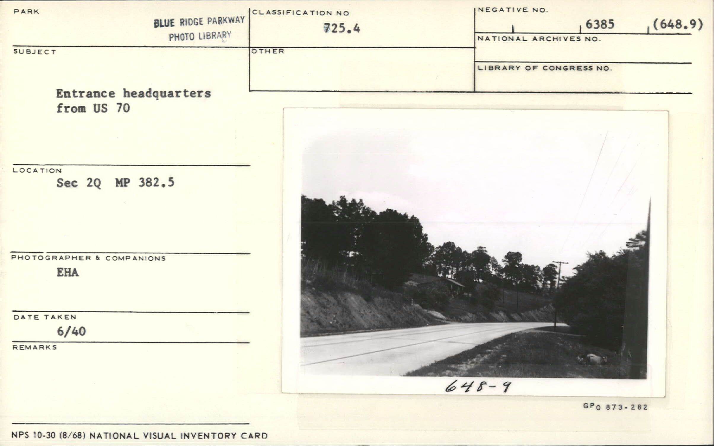 Entrance headquarters from US 70