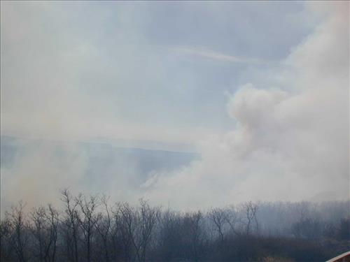 Smoke patterns during the Far View prescribed fire, November 2001