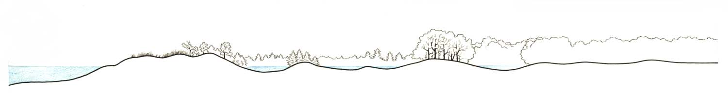 Cutaway of Indiana Dunes National Lakeshore.