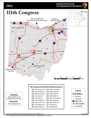 111th Congressional District Maps for Midwest Region States