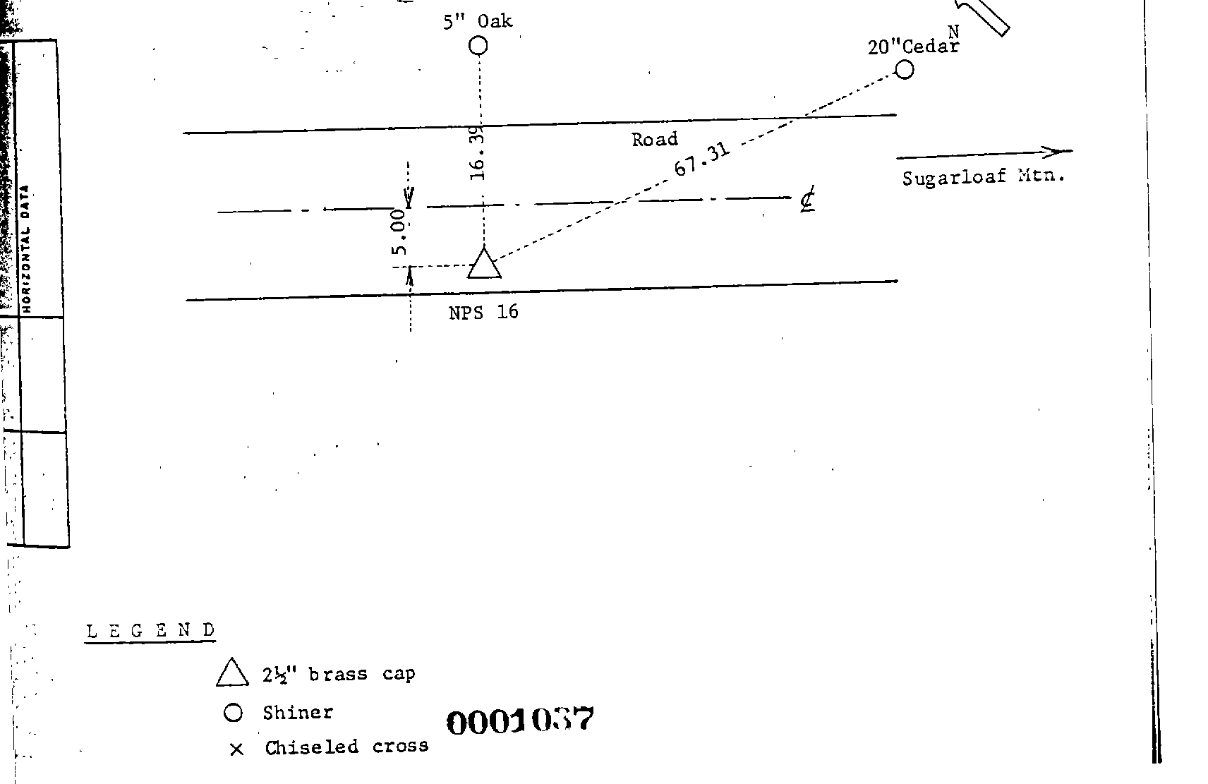 00001037 Survey Monumentation Sketch