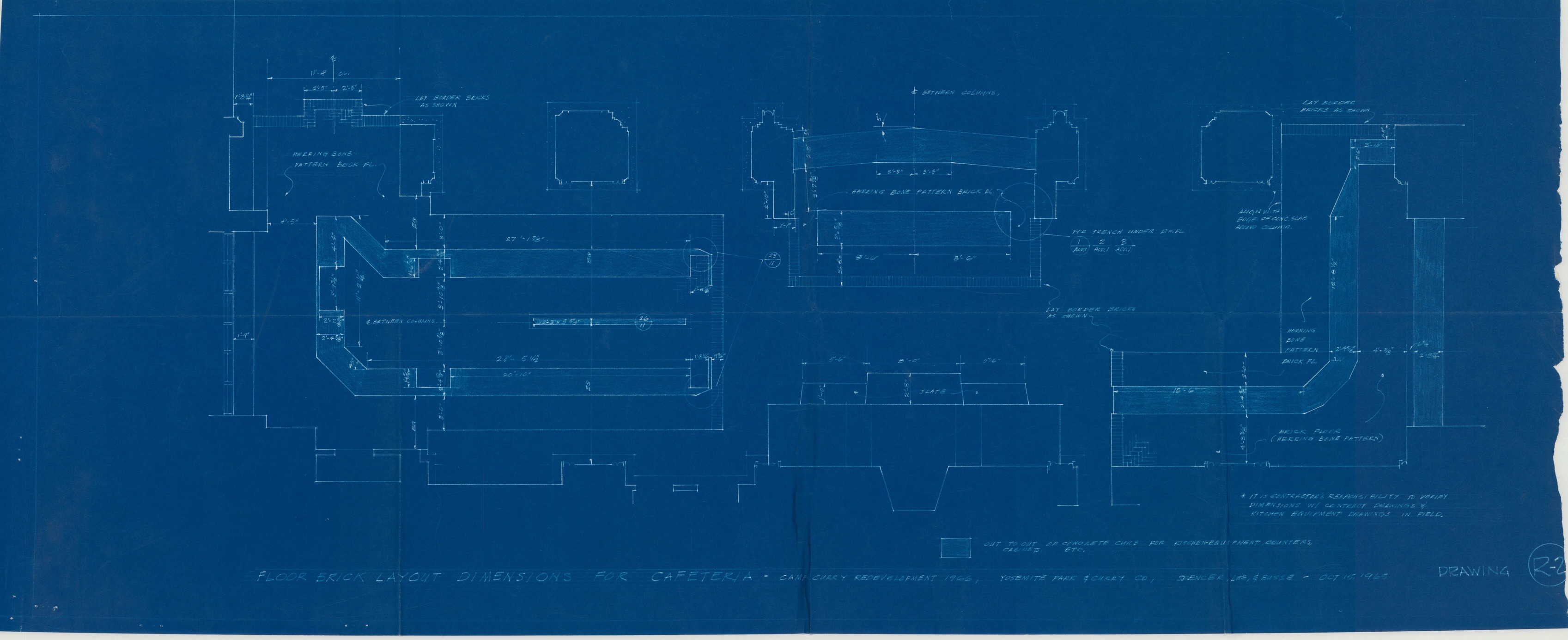 Floor Brick Layout Dimensions for Cafeteria, Camp Curry Redevelopment