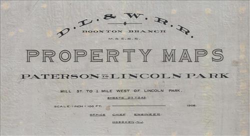 52425.LK--Property Map--Boonton Branch--Paterson to Lincoln Park, NJ [Group 1]