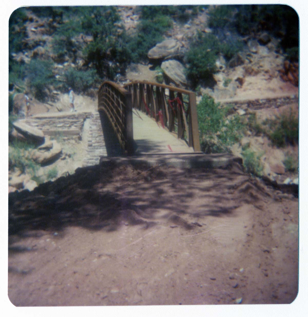 The arrival and emplacement of the new Zion Lodge footbridge.
