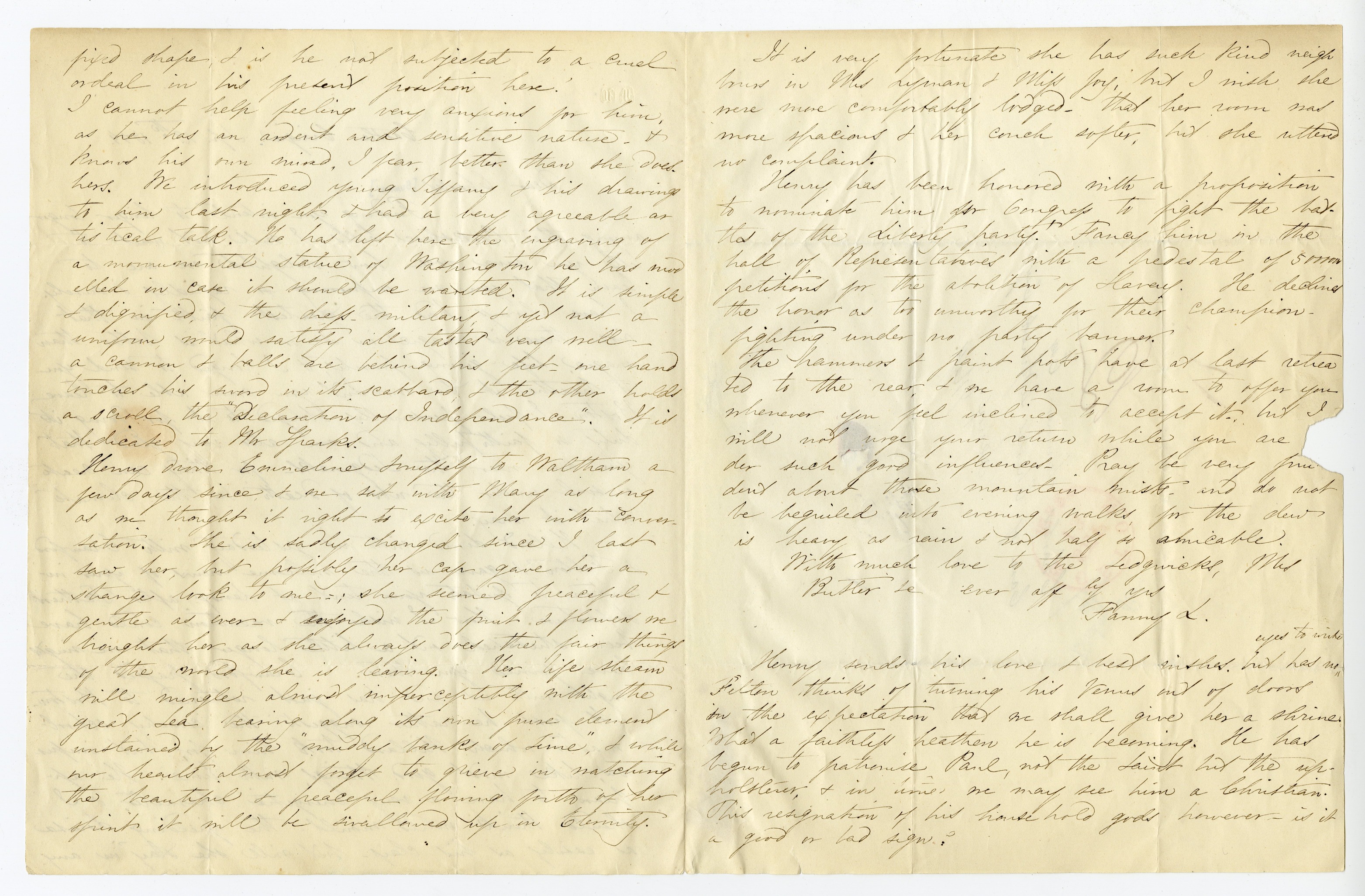 Manuscript letter