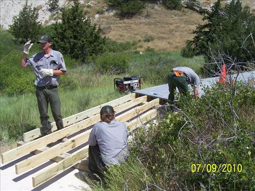 BADL Facility Management Collection: Rehabilitation of Cliff Shelf Trail by ARRA Funded Trail Crew at Badlands National Park - Part 2