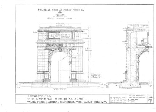 Restoration of the National Memorial Arch, Valley Forge National Historical Park, Valley Forge, PA: Sheets 1-7