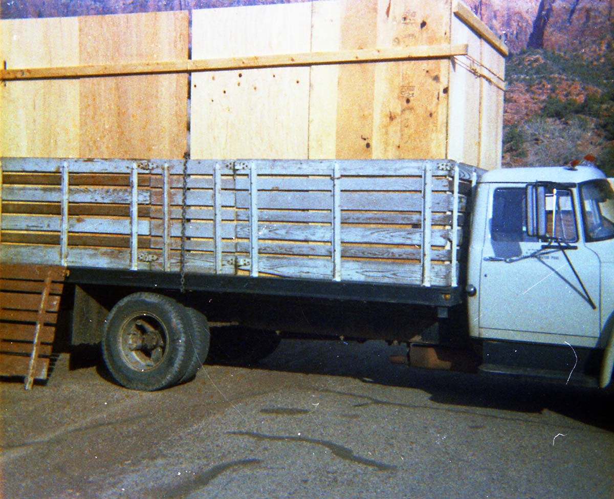 Color Photos of Park Service trucks.