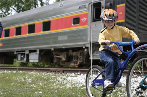 Cuyahoga Valley Scenic Railroad, Bikers Waiting to Board Train