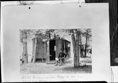 Copy positive made by Mike Floyd, February 1992. Troop K. 4th cavalry. Camp A. E. Wood. copied by Ralph H. Anderson, copied 1951
