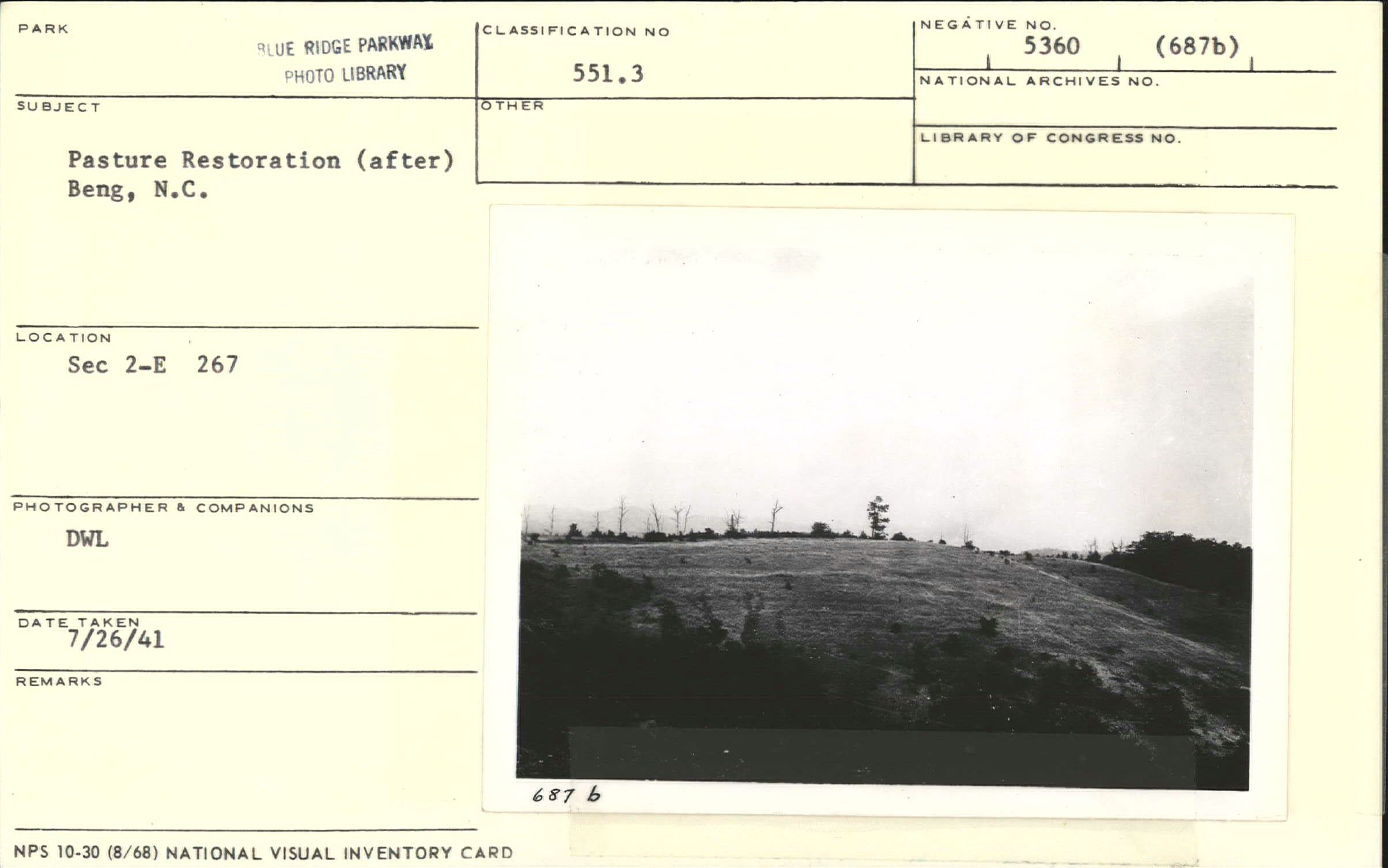 Pasture restoration near Benge, N.C.