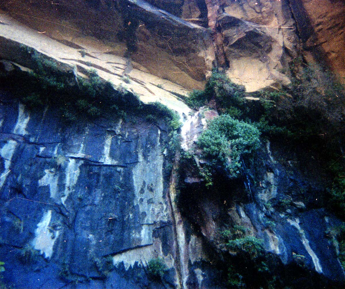 The Temple of Sinawava spring project - scaffolding construction and use.