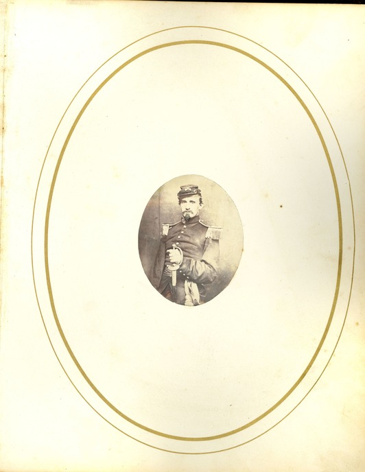 Unsigned,' Man in Dress Uniform with Calvary Insignia on Cap and Sword in Hand