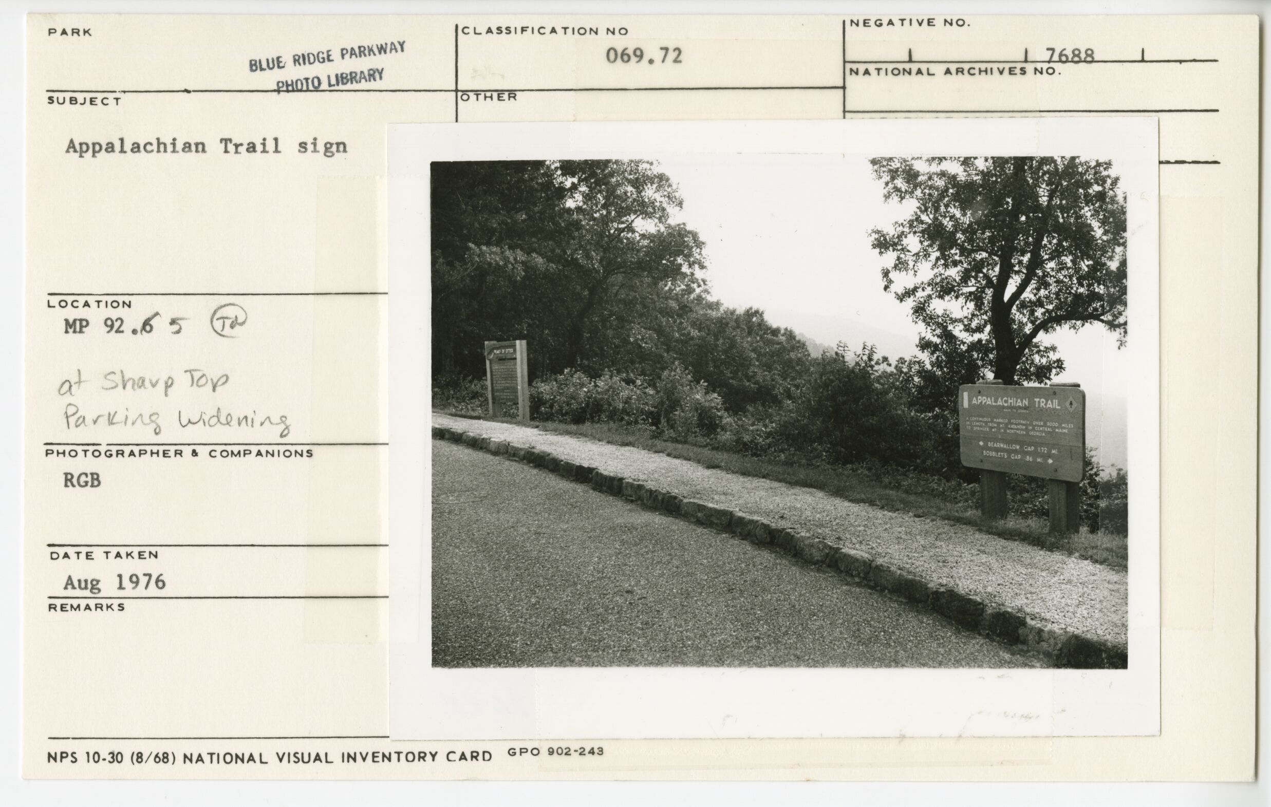 Appalachian Trail crossing sign