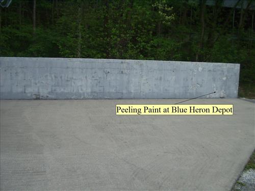 Blue Heron Buildings in need of paint at Big South Fork NRRA in May 2013.