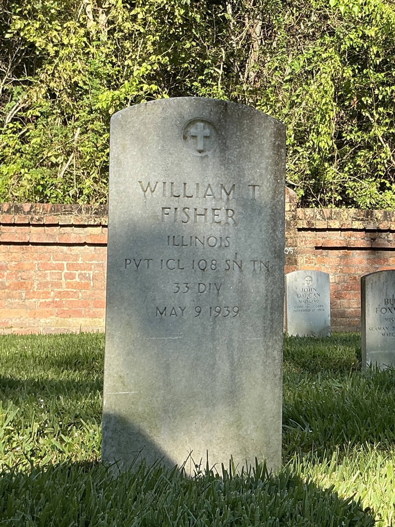 Front of upright marble headstone with flat face.