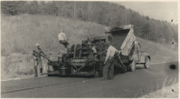 Barber-Greene paver placing wearing course