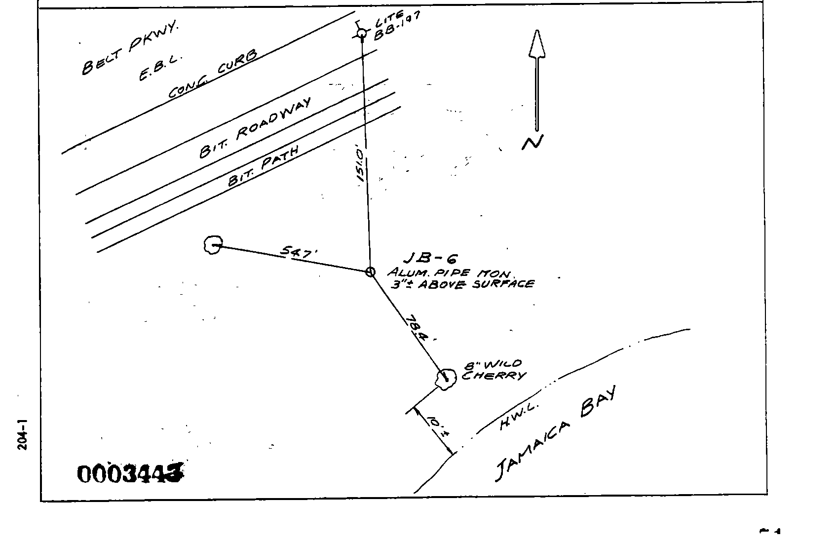 00003443 Survey Monumentation Sketch