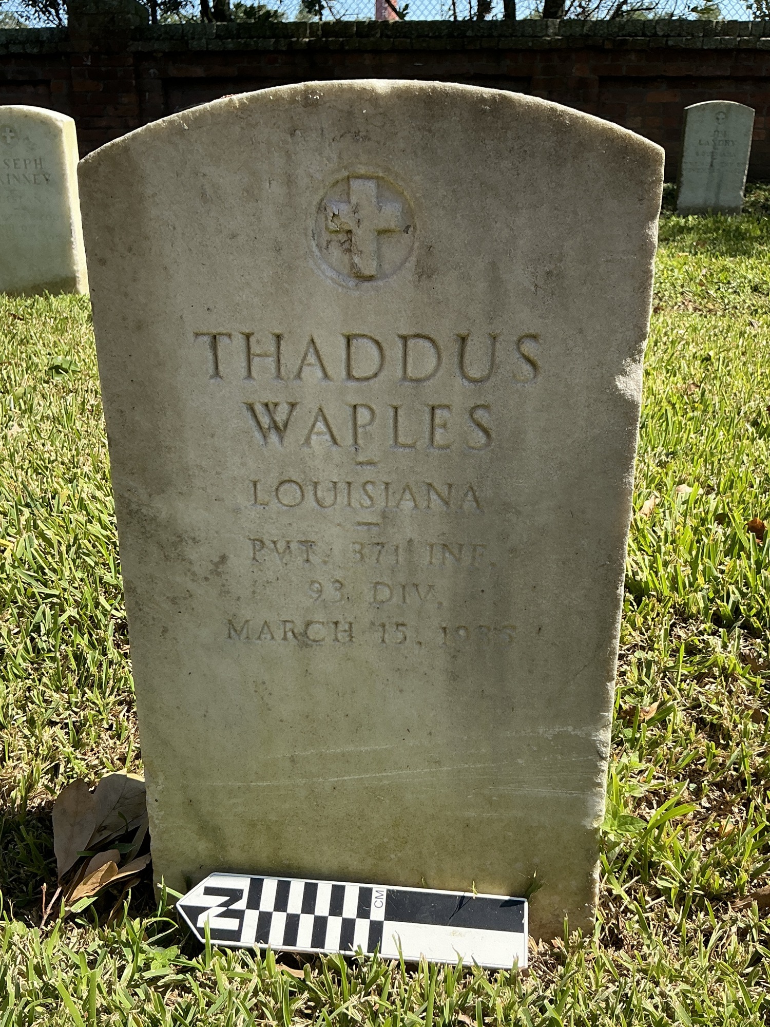 Extra image of upright marble headstone with flat face.