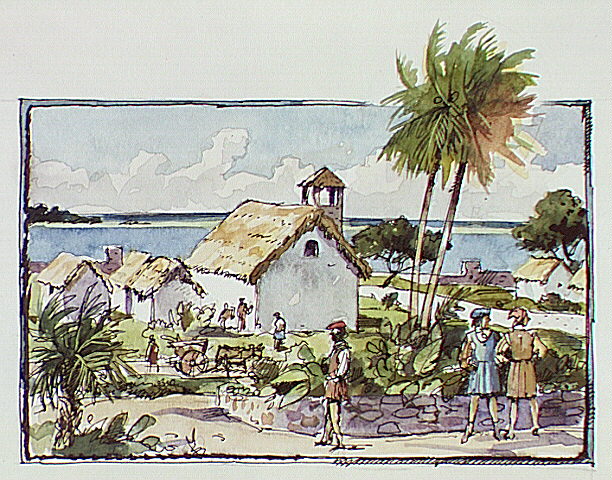 Isabela, Spain's first major settlement in the New World. Founded in 1494 by Christopher Columbus as a trading post on the north coast of Hispaniola, the town lasted only four years.