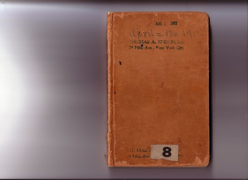 Thomas Edison's New York City Recording Studio Cash Book 08 (of 21), Image 01 (of 49).