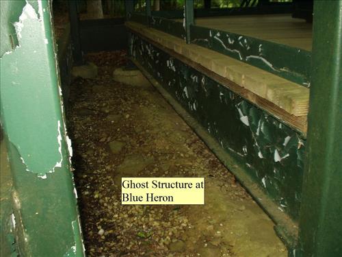 Blue Heron Buildings in need of paint at Big South Fork NRRA in May 2013.