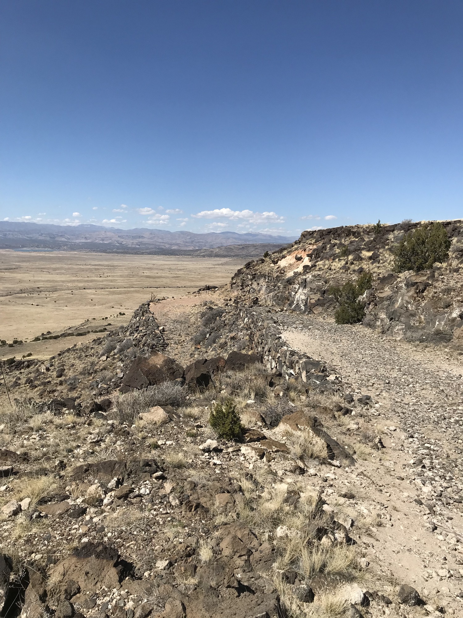 The "Automobile Road" at La Bajada Mesa outside of Santa Fe, NM