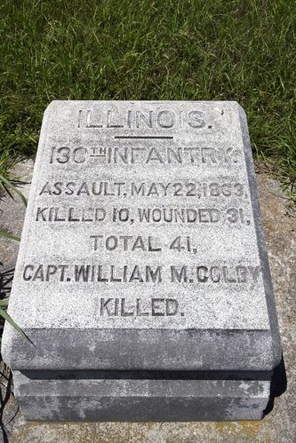 130th Illinois Infantry Position Marker