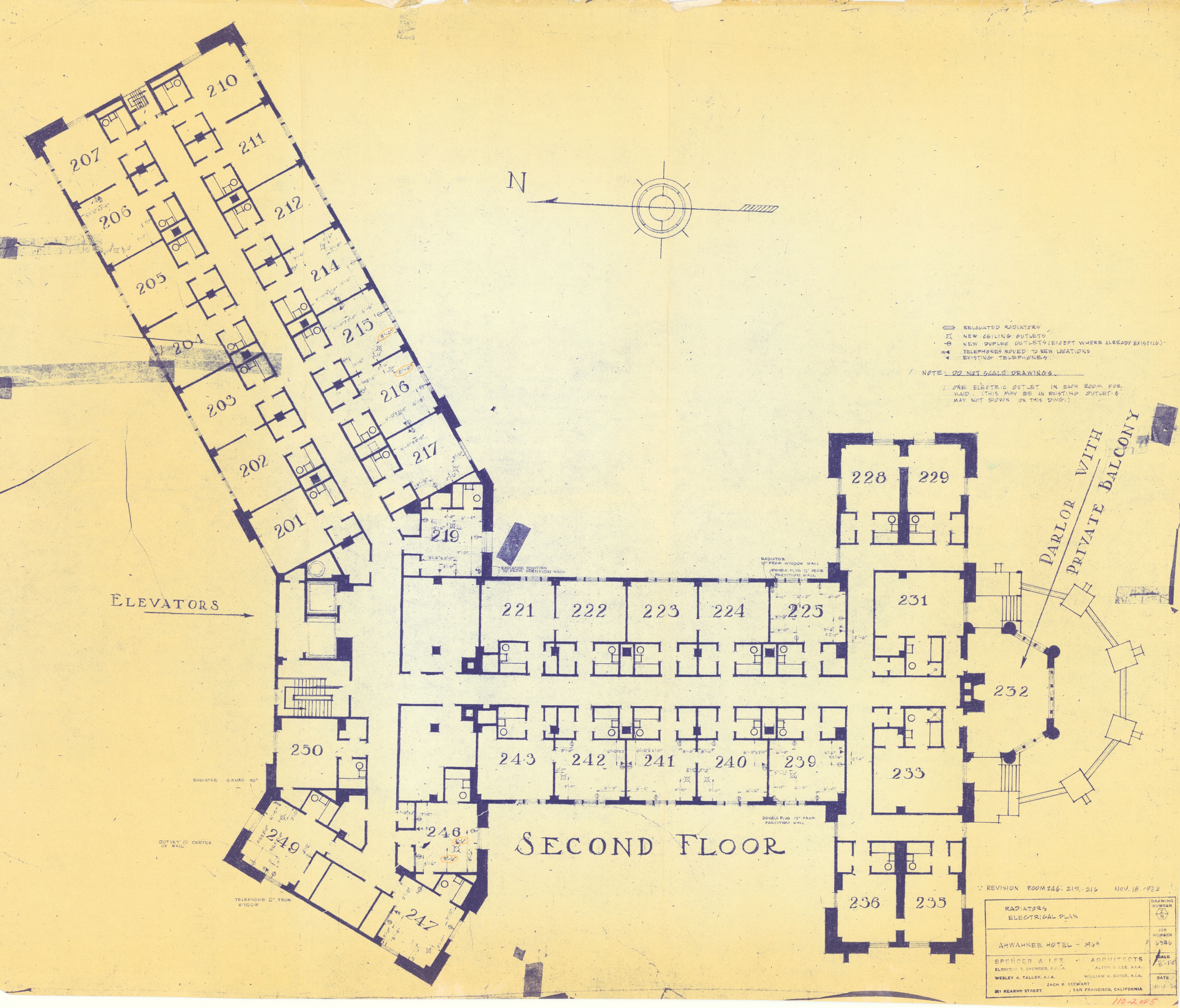Ahwahnee Hotel - Radiators Electrical Plan
