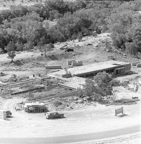General view after pouring concrete first floor, Mission 66 Visitor Center and Museum construction.