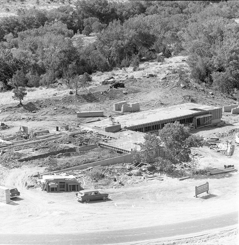 General view after pouring concrete first floor, Mission 66 Visitor Center and Museum construction.